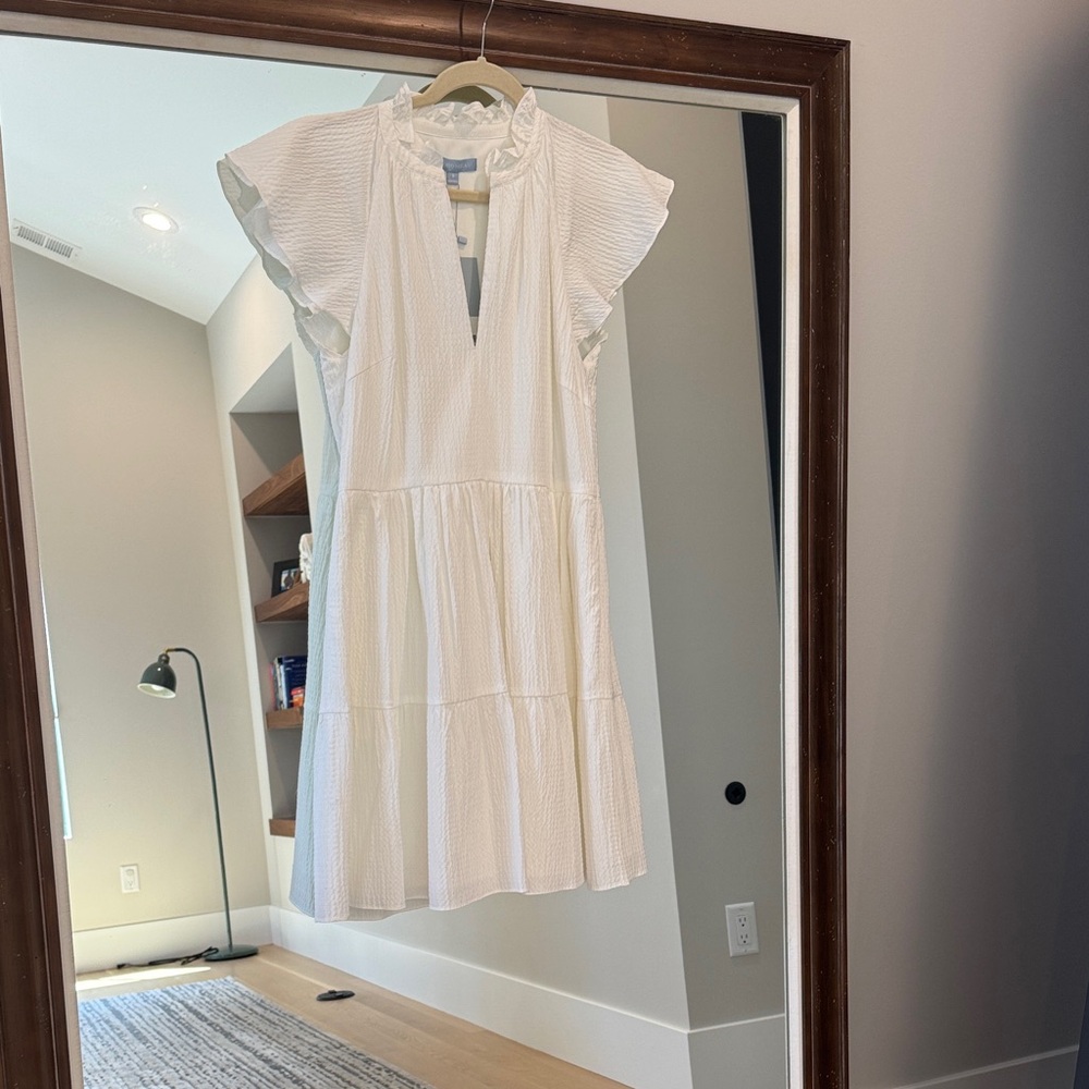 ANTONIO MELANI White Midi Dress